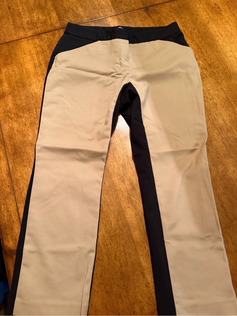 DKNY C Women’s Two-Tone Pants - Black & Beige
